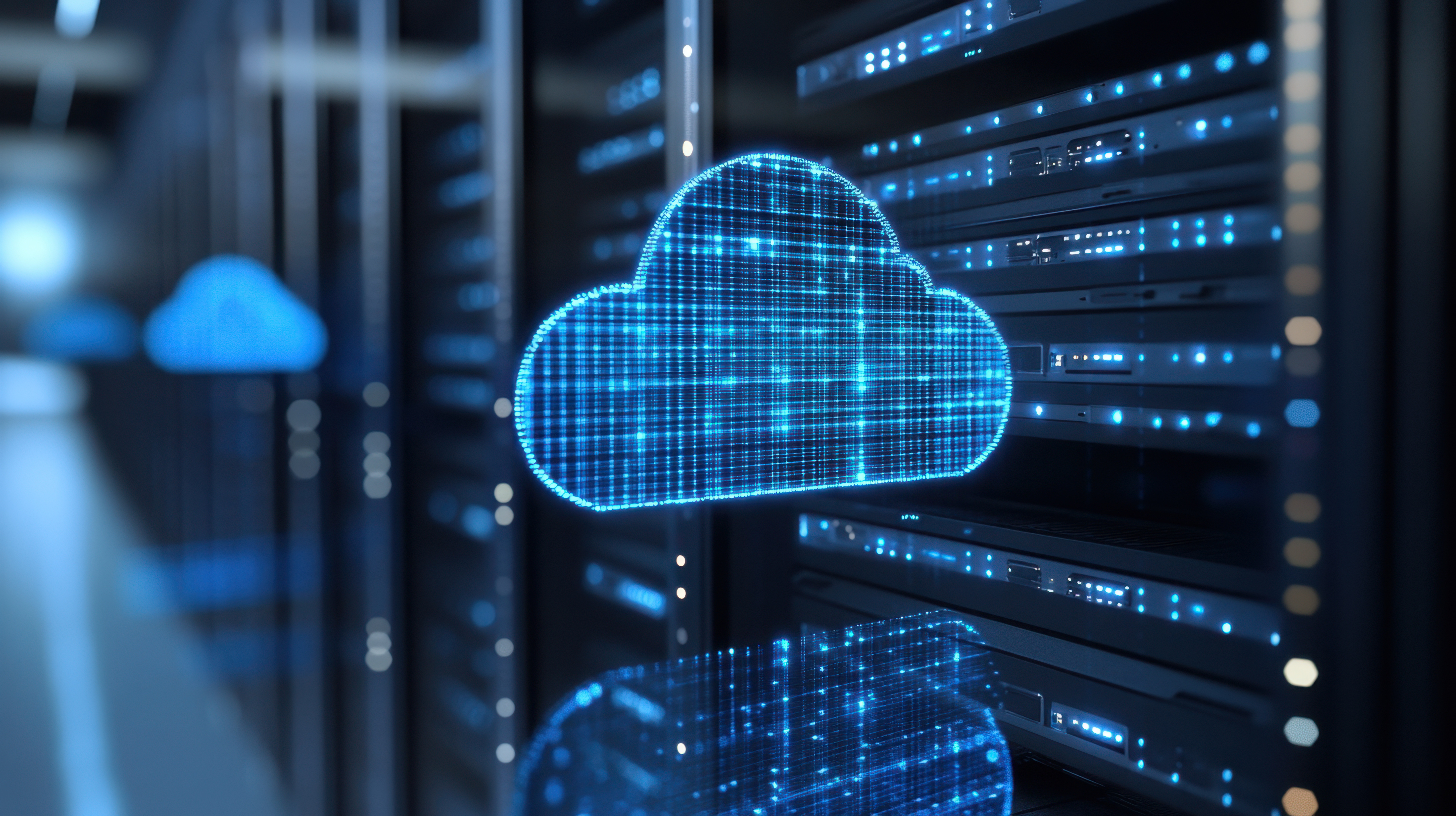 Cloud Datenbanken symbol und Speichersymbol, die für moderne digitale Datenlösungen stehen