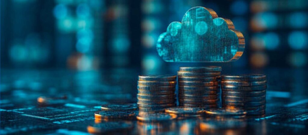 eine Wolke über Münzen